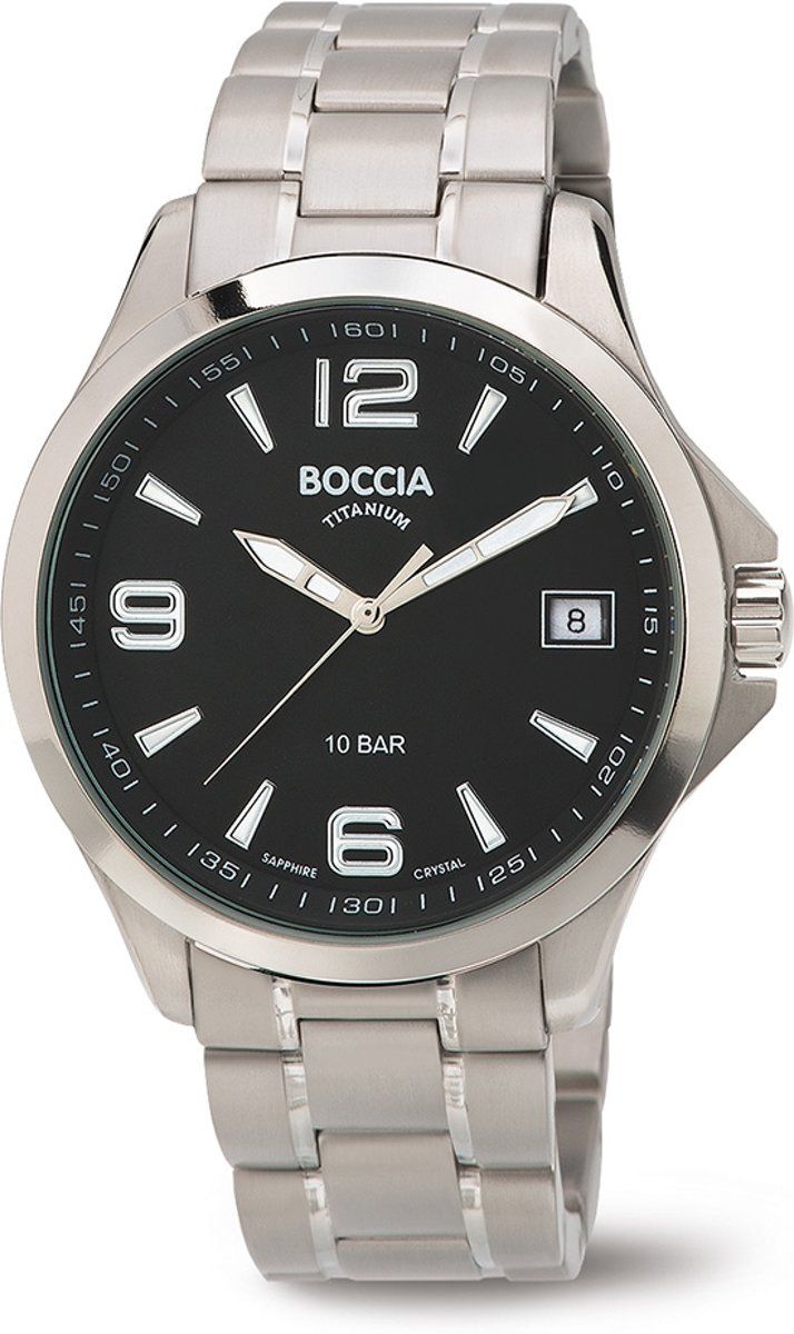 Boccia Titanium Boccia 3591-02 horloge heren - zilver - titanium
