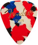 Fender Klassieke celluloid gitaarplectrums 351 vorm, confetti, dun, 144 stuks