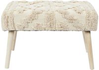 Home Deco Factory Bijzet krukje Berber Mirage - naturel - hout - 60 x 40 x 32 cm - Marokkaanse stijl