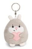 NICI Sleutelhanger Chill Bunny met hart, 8 cm, grijs