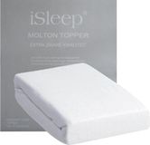 iSleep Molton Topper - 140x200 cm - Wit - 100% Katoen