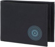 oxmox New Cryptan RFID Protect Pocketbörse Circle Bloom Print Cyan Black zwart