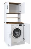 Roomart ATLANTIC-I Wasmachine Ombouwkast 70x180 cm - Wit Eiken