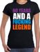 Bellatio Decorations Shoppartners Bv 60 year legend / 60 jaar legende cadeau t-shirt zwart dames - Verjaardag cadeau / kado t-shirt XS