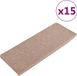 vidaXL Trapmatten, zelfklevend, 15 stuks, 65 x 24,5 x 3,5 cm, beige