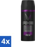 Axe 4 x Déodorant Bodyspray Excite 150 ml