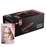 PrimaCat Classic Complete natvoer voor katten, zalm in saus, gesteriliseerd, 28 blikjes van 85 g