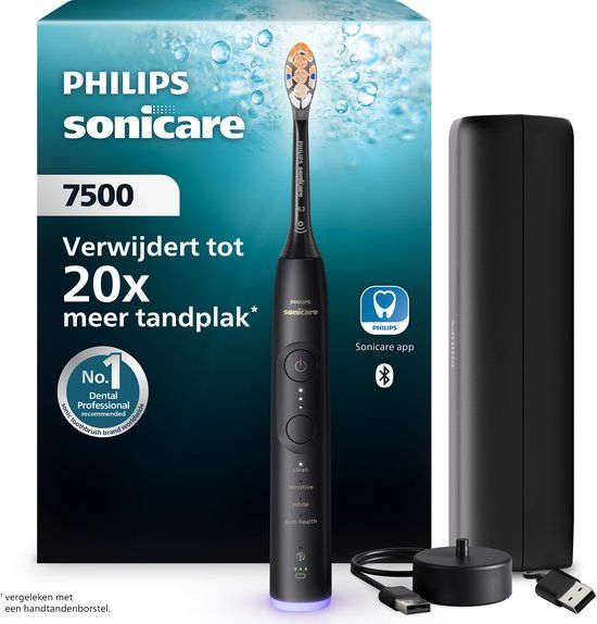 Philips Sonicare 7500 Series Elektrische Tandenborstel - Zwart - HX7421/13