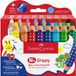 Faber-Castell Grippy XXL Jumbo Kleurpotloden Etui 16 stuks en Puntenslijper