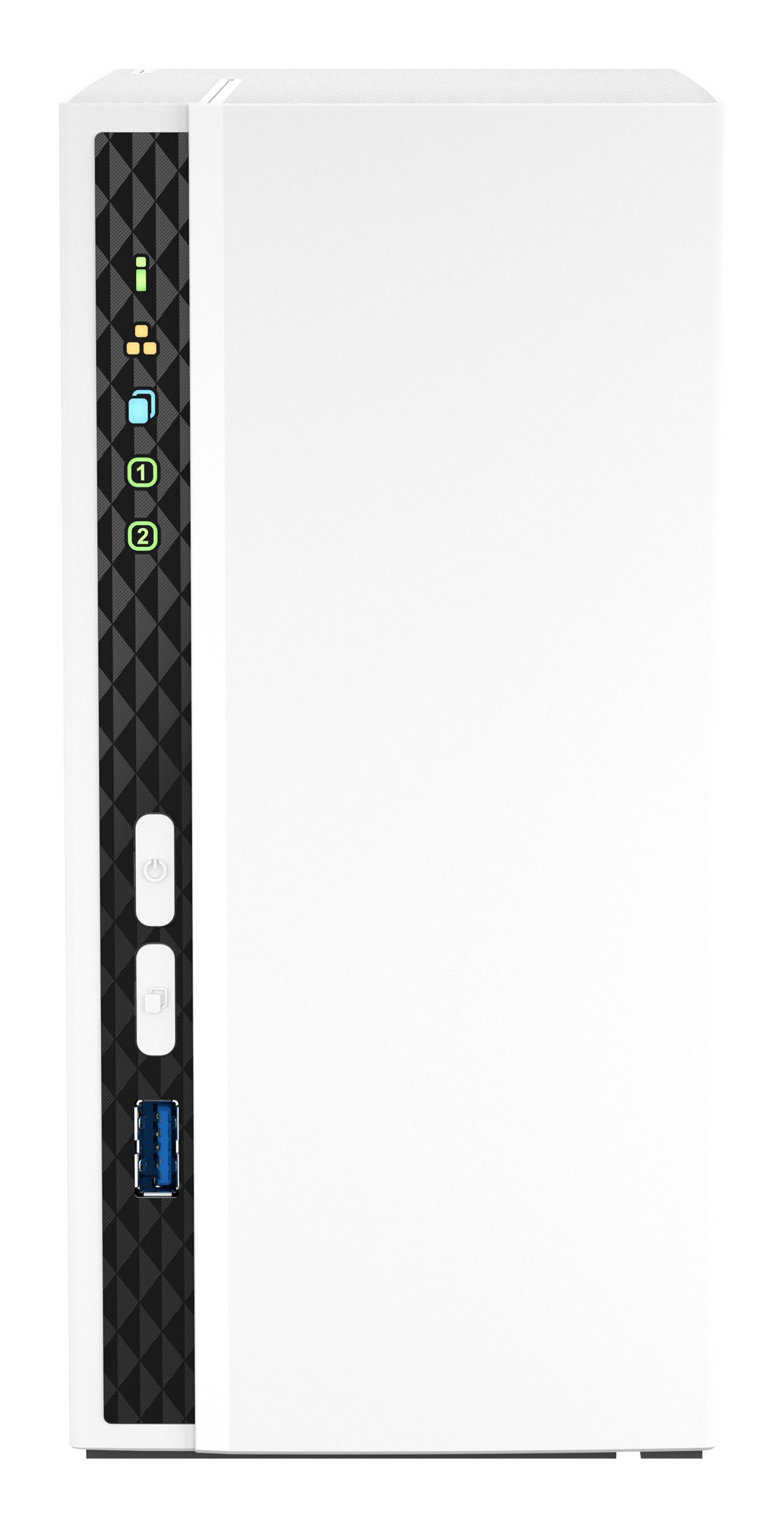 QNAP TS-233 - NAS - Mini Tower - ARM Cortex-A55 - 2GB RAM - 0TB - Wit