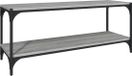 vidaXL meuble TV 100x33x41 cm bois d'ingénierie et acier gris chêne sonoma