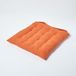 Homescapes coussin de chaise – coussin d'assise en coton – terre cuite – 40x40 cm – avec ruban – pour salle à manger et extérieur