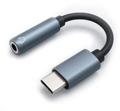 Qoltec câble adaptateur USB-C vers 3.5mm Jack 0.1m Transparent