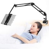 Verstelbare tabletstandaard, opvouwbare tabletstandaard voor bed, aluminium universele flexibele tablethouder met 360 graden rotatie voor iPad/iPhoneX/iPad Pro/N-Switch of andere apparaten van 4,5 ~