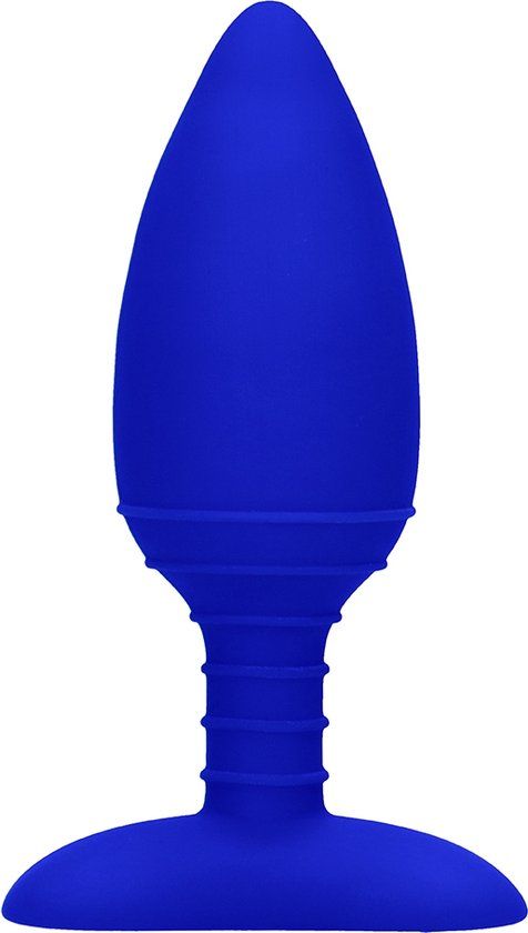 Shots Elegance Glow Heating Anal Butt Plug - Blue