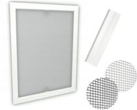 time4blinds Zwart Glasvezel Klamboe Raam – Raam Insectenhor Gaas – Insectennet voor Ramen – Raamgaas Insectenhor – Raam Vliegenhor Gaas – 70x150cm – Witte Lijst