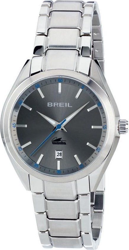 Breil Horloge - TW1611 Heren Polshorloge - Zwart - Zilverkleurig - Stalen Band - 40 mm