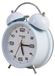 Avizar, réveil, 12 cm, pour la chambre à coucher, rond, double cloche, élégant, blanc