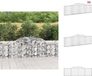 vidaXL Gabions - 5 pièces - voûté - 300x30x80/100 cm - fer galvanisé