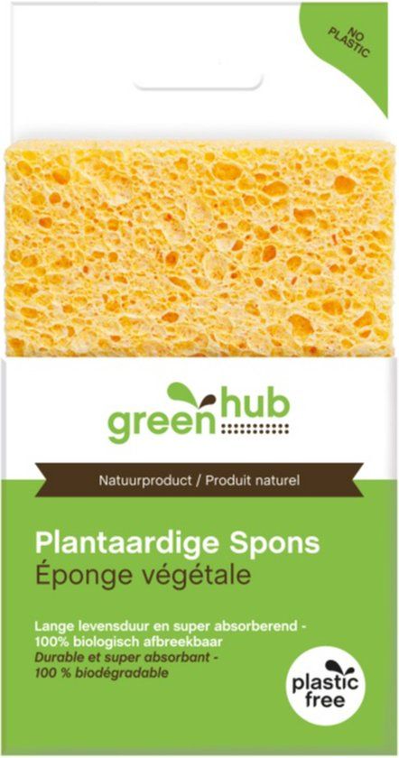 Greenhub Spons plantaardig 14x9x3,5cm 1 Stuks