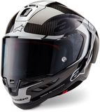 Alpinestars Supertech R10 Element Integraalhelm Zwart Carbon Zilver Zwart Glossy