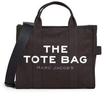 MARC JACOBS Dames De MEDIUM Tote Bag Zwart Textiel Handtas 0191267798288