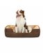 lionto Hondenbed omkeerbaar, zacht & comfortabel 110x80 cm bruin/beige