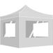 Tente de réception pliable avec parois, aluminium, 2x2 m, blanc