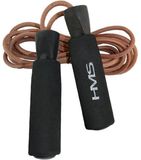 HMS SK03 Serie - Leren Springtouw - 275cm - Ergonomische Handgrepen - Met Lagerringen