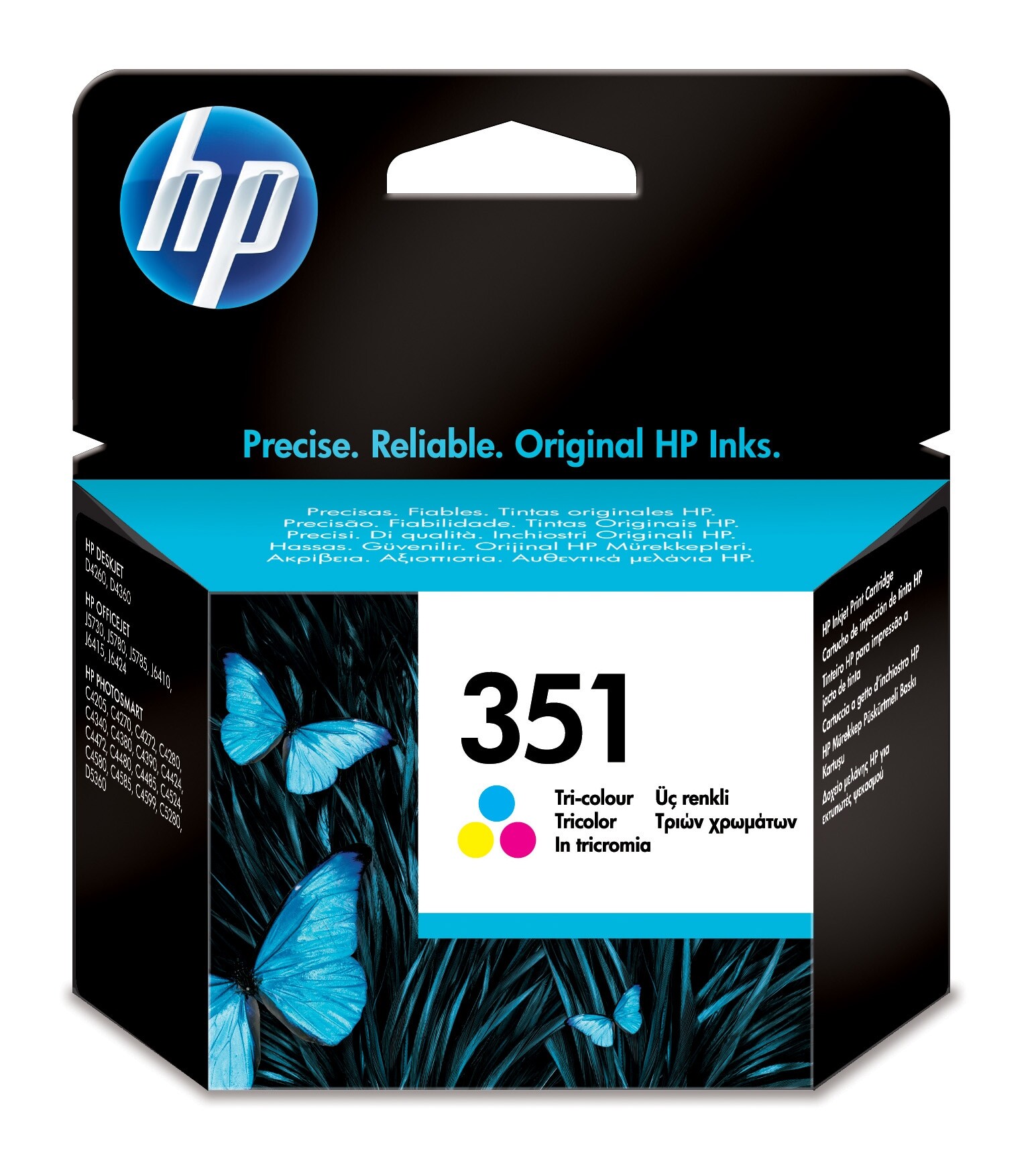 HP 351 originele drie-kleuren inktcartridge single pack / cyaan, geel, magenta