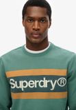 Superdry Core Logo Relaxt Gestreept Sweatshirt met Ronde Hals Heren Truien