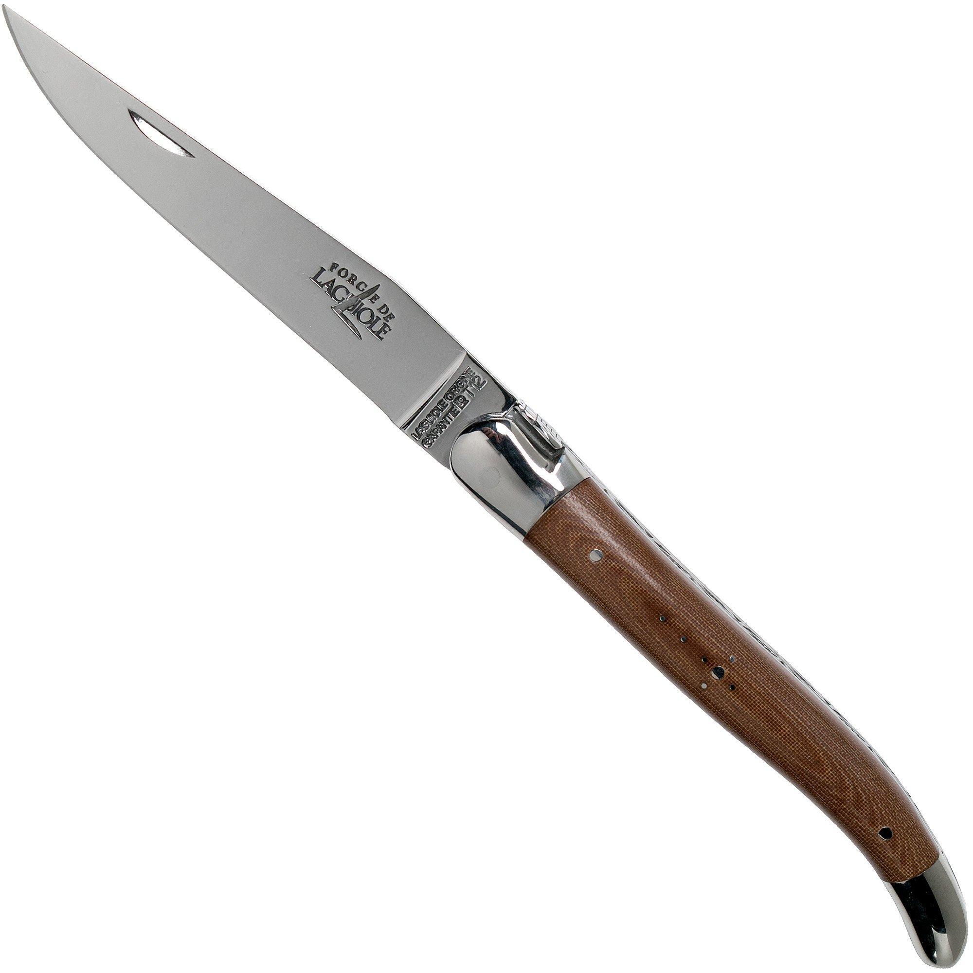 Forge de Laguiole Forge de Laguiole 1211INTCCHOB 11cm, chocoladebruin micarta, laguiolemes