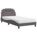 vidaXL Lit "Viana" avec matelas, gris, 120x200 cm, similicuir