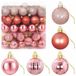 vidaXL Set de boules de Noël - 100 pièces - Rose et rosé - 4 cm - Polystyrène