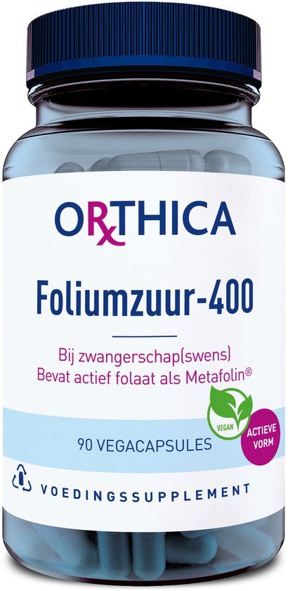 Orthica Foliumzuur-400 - voor en tijdens zwangerschap - 90 vegacapsules