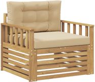 vidaXL Tuinbank Polyester wit en beige
