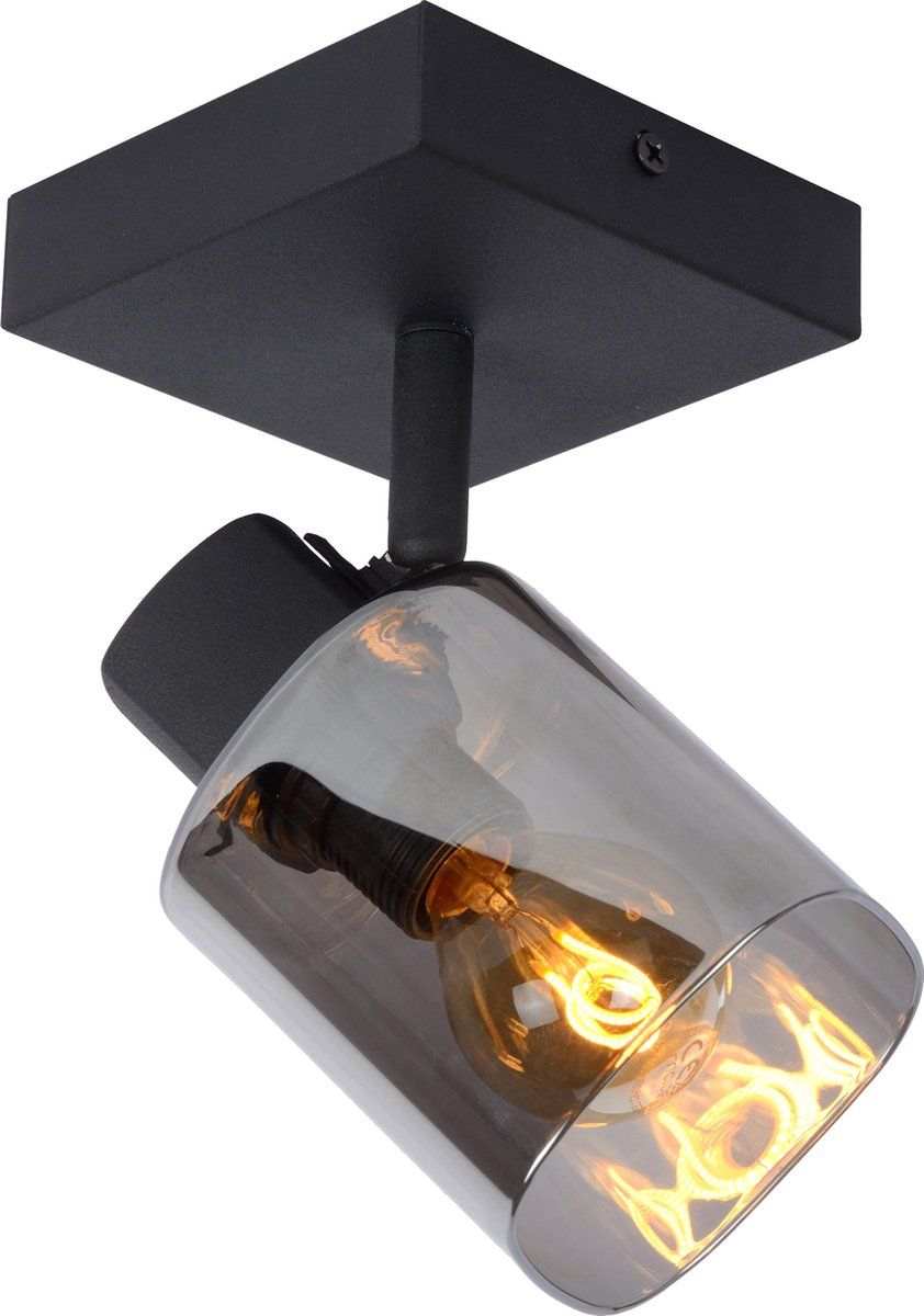 Lucide ALION - Plafondspot - 1xE14 - Zwart - Metaal
