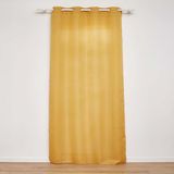 douceur d'intérieur Gordijn met ogen (140 x 280 cm) Zeline geel, polyester, effen en metallic draden