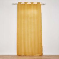 douceur d'intérieur Gordijn met ogen (140 x 280 cm) Zeline geel, polyester, effen en metallic draden