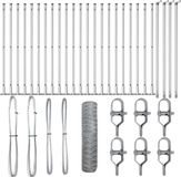 vidaXL - zeshoekig - gaashek - met - betonnen - voetstuk - 50 - x - 0,4 - m - Mesh