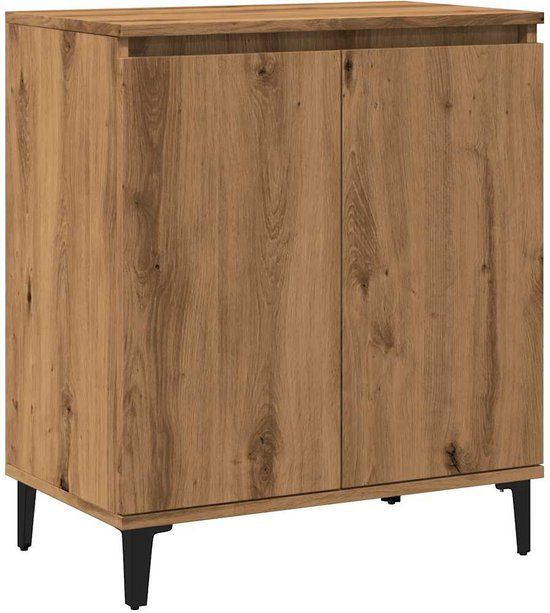 vidaXL Dressoir 60x35x70 cm bewerkt hout artisanaal eikenkleur