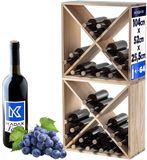 Loreo X casier à vin bois brun clair 2 pièces