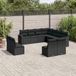 Maison Exclusive - Ensemble de jardin, composé de 11 pièces, avec coussins, noir, en polyrotin