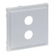 LEGRAND, SEANO afdekking voor luidspreker-aansluitdoos 1-voudig, 4 mm aansluitingen, kleur: gelakt aluminium, 765278
