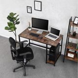 Parya HOME Vasagle Bureau - Werktafel - Vintage Tafel - Kantoor - Hout & Metaal - 2 planken - 120 x 75 x 60 cm