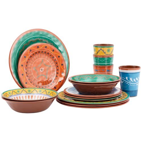 Bo-Camp Servies - Fiesta - 16-Delig - Melamine