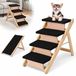 relaxdays Hondentrap 2-in-1 opvouwbaar, HxBxD: 63 x 79 x 44 cm | Honden tot 50 kg, autobed, 4 treden