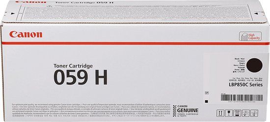 Canon 059 H Zwart Toner Cartridge - Origineel - 3627C001