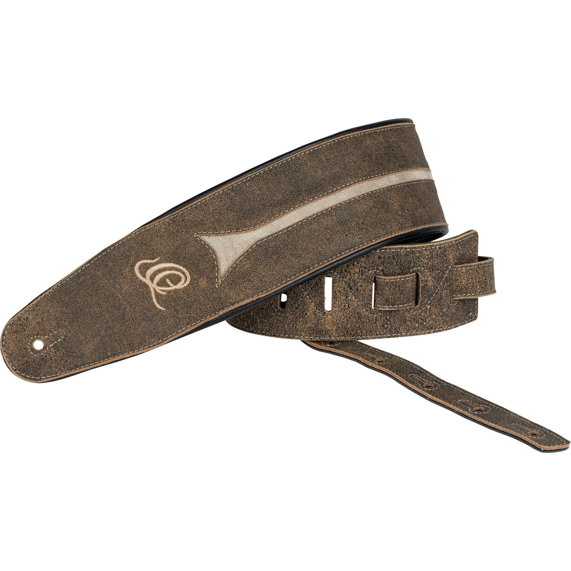 Ortega OSBS-3 Genuine Leather Guitar Strap - Desert Stone