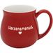 GRUSS & CO Tasse bauchig graviert "Herzensmensch"